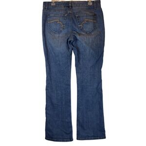 Nine West Arielle Women's Jeans Size 14 Bootcut Dark Wash Stretch Embroidered